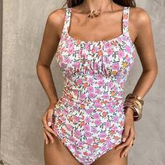 Checkered Swimsuits Shein Fashion One-Piece Swimsuit - Suitable For Summer