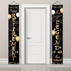 Shein 2pcs Happy Retirement Door Banners Set