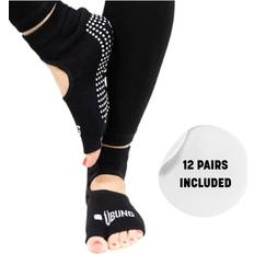 Yoga Socks UBUNG Yoga Non Slip Open Toe Socks Pack - Black