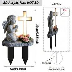 Acrylic Figurines Shein 2D Acrylic Memorial Plaque 4.92 x 7.87 in Figurine