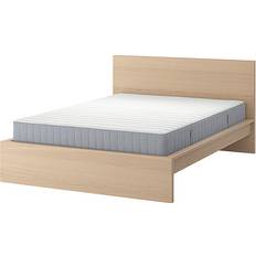 IKEA Medium Ramsängar IKEA Malm White Stained Oak Veneer Ramsäng 200x180cm