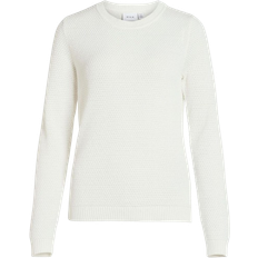 Vila Dalo Basic Knitted Pullover - White Alyssum