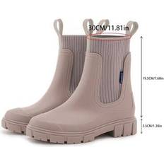 Wellingtons Shein Solid Color Waterproof Non-Slip Rain Boots