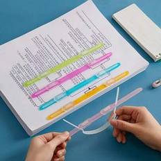 Multicoloured Binding Supplies Shein 10pcs Random Color Loose Leaf Binder Clips
