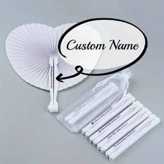 Shein Personalized Custom White Wedding Heart Paper Fans
