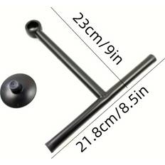 Bathroom Accessories Temu Black Silicone Handled Shower Squeegee