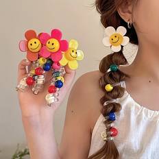 Hair Products Temu 4pcs Sweet Sunflower Bubble Braid Hair Accessories