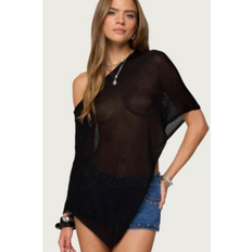 Capes & Ponchos Edikted Azalia Asymmetric Knit Poncho - Black