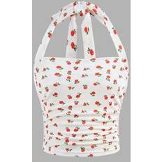 Florals Tank Tops Children's Clothing Shein Tween Girls Casual Vacation Bow Decor - Floral Fitted