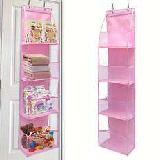 Pink Small Storage Kid's Room Temu Over Door Stuffed Animal Storage Holder