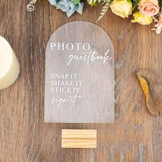 Photo books Shein Arch Guest Book Sign Photo Snap It Shake It Sign