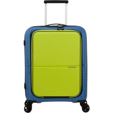 American Tourister Airconic Spinner Front Loader 55cm - Coronet Blue/Lime
