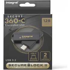 Integral Secure 360-C 128GB USB-C USB Flash Drive