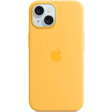 Apple Silicone Case with MagSafe for iPhone 15 Sunshine