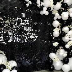 Black Doorway Party Curtains Shein 2pcs Pack 100 x 200 cm Black Rain Curtain