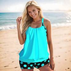 Sportswear Garment - Women Tankinis Shein Polka Dot Print Tankini Swimsuit Set