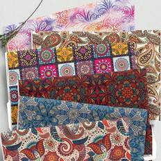 Shein Floral Pattern Polyester Blended Fabric 110gsm Fabrics Multicolour