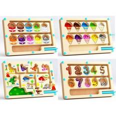 Shape Sorters on sale Shein Children's Wooden Magnetic Color Number Maze