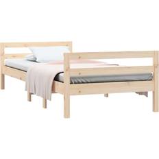 vidaXL 821639 Bed Frame without Mattress Natural 80.5x195.5cm
