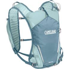 Nylon - Women Running Backpacks Camelbak Trail Run Women's Vest 7L With 2 Quick Stow Flasks - Adriatic Blue