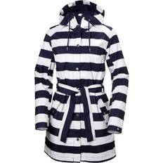 Helly Hansen Women's Lyness II Raincoat - Stripe Evening Blue