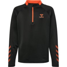 Hummel Kid's GG12 Action Half Zip Sweat - Black Cherry/Tomato (213936-2953)