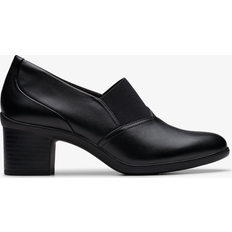 Synthetic Heels & Pumps Clarks Leather Block Heel Trouser Shoes - Black