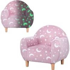 Removable Side Sitting Furniture Aiyaplay Kids Glow in The Dark Mini Armchair Pink