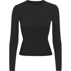 SKIMS Fits Everybody Long Sleeve T-shirt - Onyx