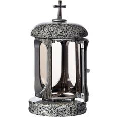 NOVECRAFTO Round Granite Memorial Grave Ornaments One Size Lantern