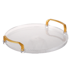 Typecat Acrylic Clear Round Serving Tray