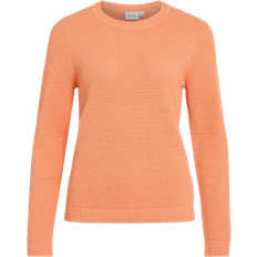 Vila Dalo Basic Knitted Pullover - Cadmium Orange