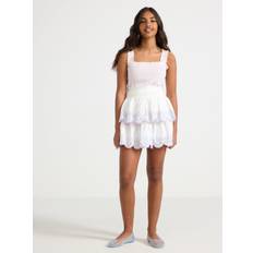 Lindex Flounce Skirt With Embroidery