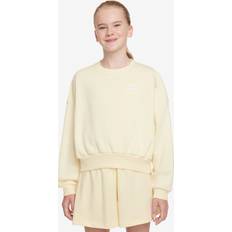 Nike Big Girls Crew Neck Long Sleeve Fleece Sweatshirt - Brown