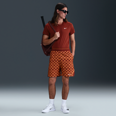 Nike Orange Byxor & Shorts Nike Court Dri-fit Victory High Rise 9in All Over Print Shorts - Orange
