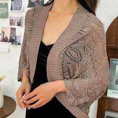 Capes & Ponchos Shein Knitted Shawl Ice Silk Lightweight Cape Shawls - Summer Accessories