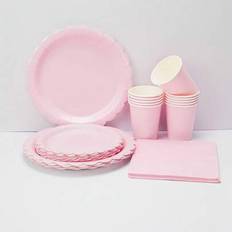 Shein Light Pink Party Supplies Kit 50pcs