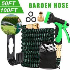 Green Hoses Shein Expandable Garden Hose With Rubber Nozzle