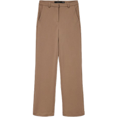 Vero Moda Zamira Mid Waist Trousers - Brown/Fossil
