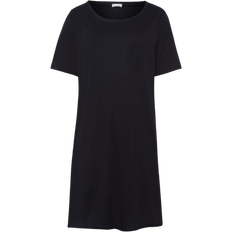 Hanro Cotton Deluxe Short Sleeved Nightdress - Black