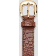 Bruna - Dam Skärp Mango Croco Leathereffect Belt Dam Bälten - Brown