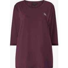 Zizzi Overdele Zizzi Træningstop ABASIC One 3/4 Blouse - Vinrød