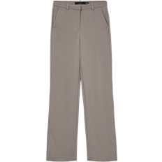 Vero Moda Zamira Mid Waist Trousers - Grey/Moon Rock