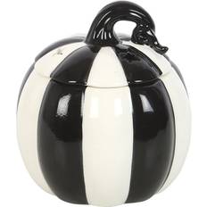 Black Oil Lamps Gothic Homeware Black White Striped Pumpkin Burner Oil Lamp