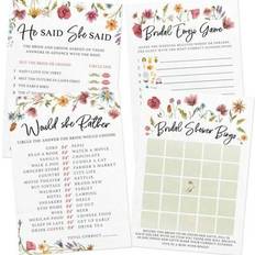 Drinking Games Shein 41pcs Printed Party Bridal Shower Game Set