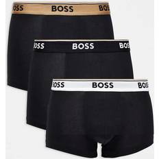 Set 3 Boxer Shorts With Logos On Waistband - Black