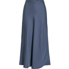 Vila Kjolar Vila Viellette Hw Midi Skirt Kjolar Dam - Blå