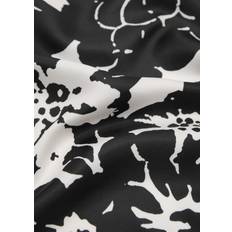 Florals Accessories Mango Floral-Print Satin Scarf Woman - Black