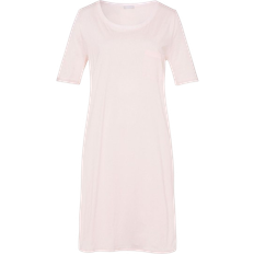 Hanro Cotton Deluxe Short Sleeved Nightdress - Crystal Pink
