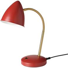 Arbetslampa belysning IKEA Isnålen LED Arbetslampa Röd Mässingsfärgad Bordslampa